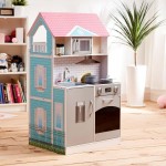 Casuta cu Bucatarie eleganta si stilata back to back Posh  2 in 1 Combo Kitchen - Teamson Kids Dollhouse 